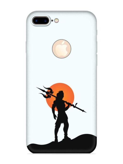 Lord Mahadev Trendy Embossed Soft Silicone Case for Apple Iphone 7 Plus (Logo Cut)