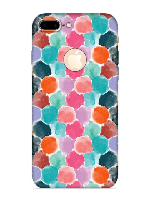 Colorful Seamless Pattern Embossed Soft Silicone Case for Apple Iphone 7 Plus (Logo Cut) Zapvi