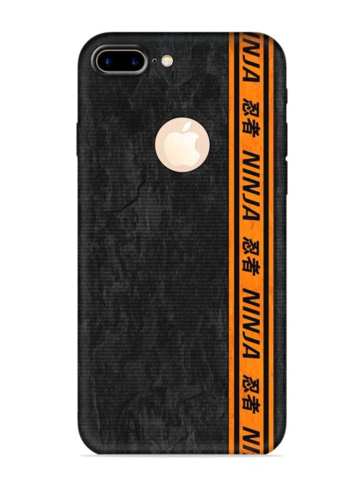 Ninja Srtips Embossed Soft Silicone Case for Apple Iphone 7 Plus (Logo Cut)