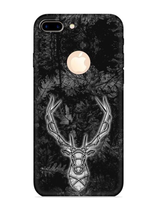 Ancient Deer Embossed Soft Silicone Case for Apple Iphone 7 Plus (Logo Cut)