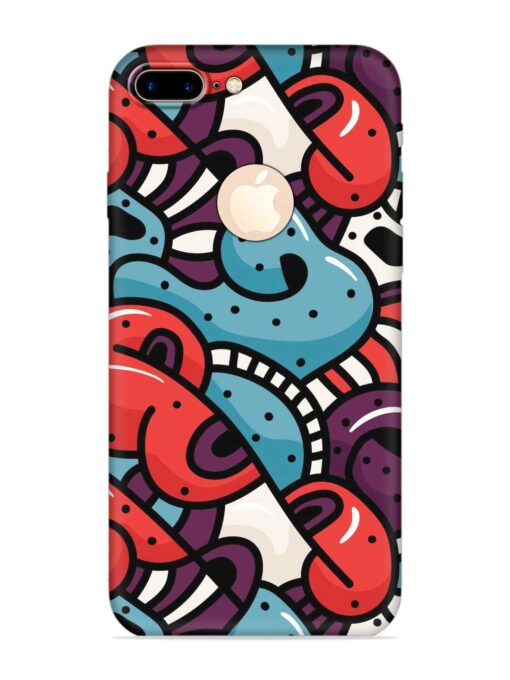 Seamless Backdrop Colorful Embossed Soft Silicone Case for Apple Iphone 7 Plus (Logo Cut) Zapvi