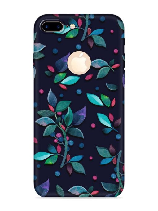 Decorative Watercolor Flower Embossed Soft Silicone Case for Apple Iphone 7 Plus (Logo Cut) Zapvi