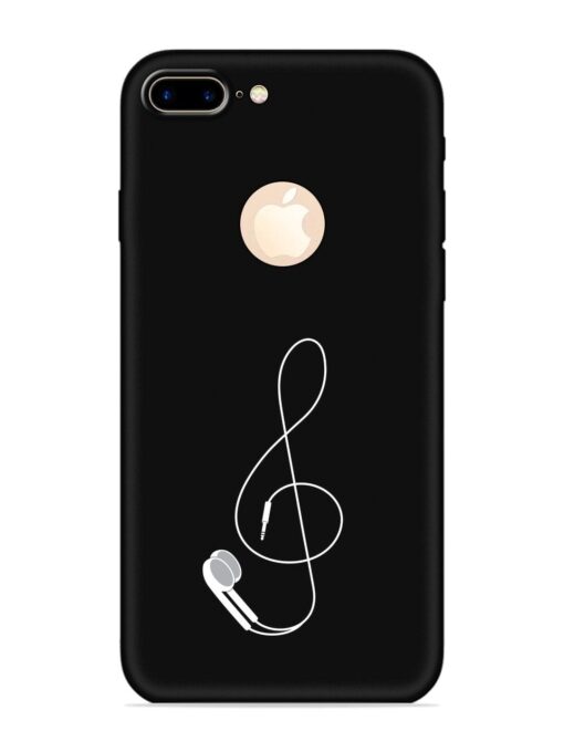 Music Earphone Vector Embossed Soft Silicone Case for Apple Iphone 7 Plus (Logo Cut)