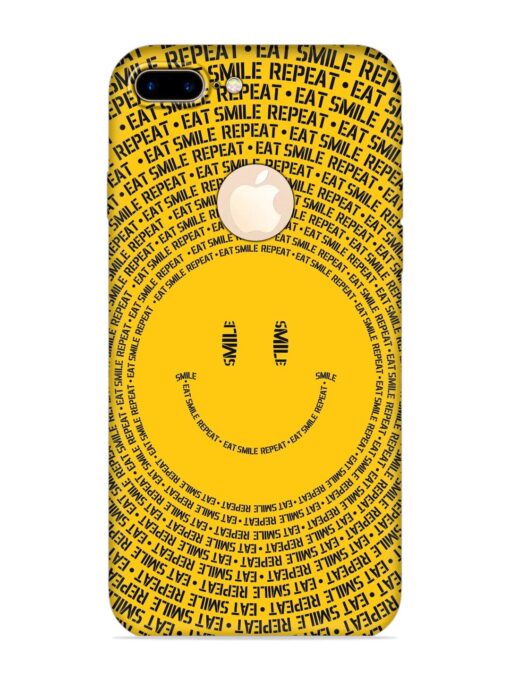 Smiley Embossed Soft Silicone Case for Apple Iphone 7 Plus (Logo Cut)