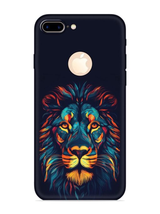 Colorful Lion Embossed Soft Silicone Case for Apple Iphone 7 Plus (Logo Cut)