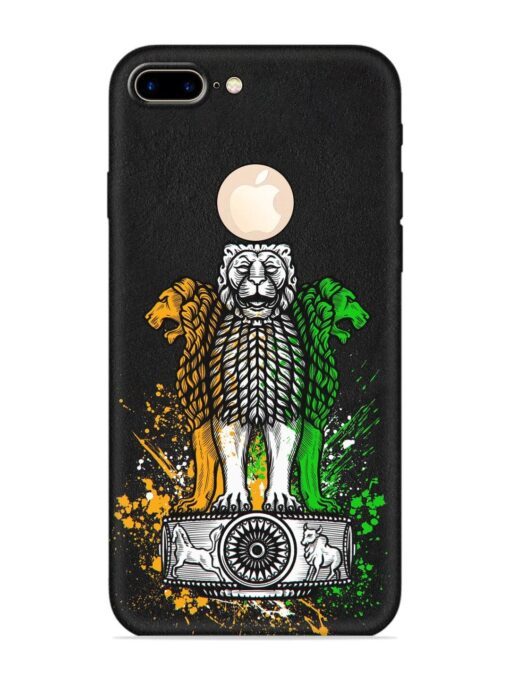 Pillars Of Ashoka Embossed Soft Silicone Case for Apple Iphone 7 Plus (Logo Cut) Zapvi