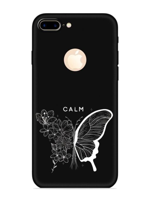 Calm Embossed Soft Silicone Case for Apple Iphone 7 Plus (Logo Cut) Zapvi