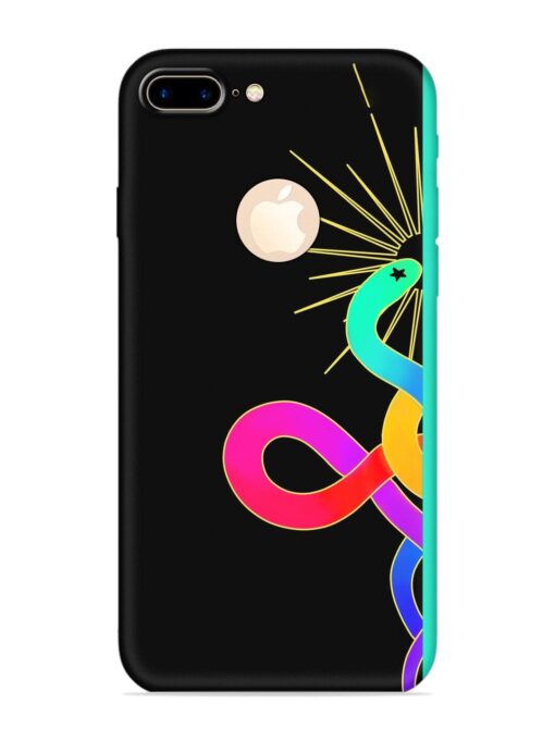 Art Geometric Abstraction Embossed Soft Silicone Case for Apple Iphone 7 Plus (Logo Cut)