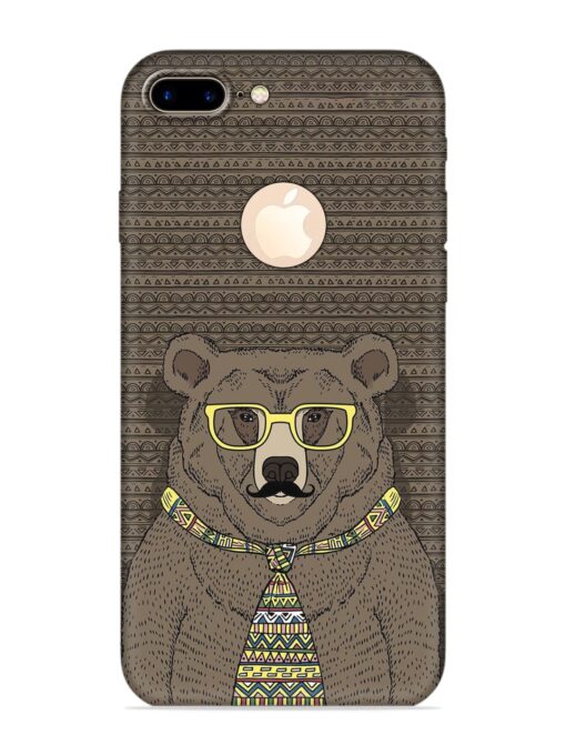 Grizzly Bear Embossed Soft Silicone Case for Apple Iphone 7 Plus (Logo Cut) Zapvi