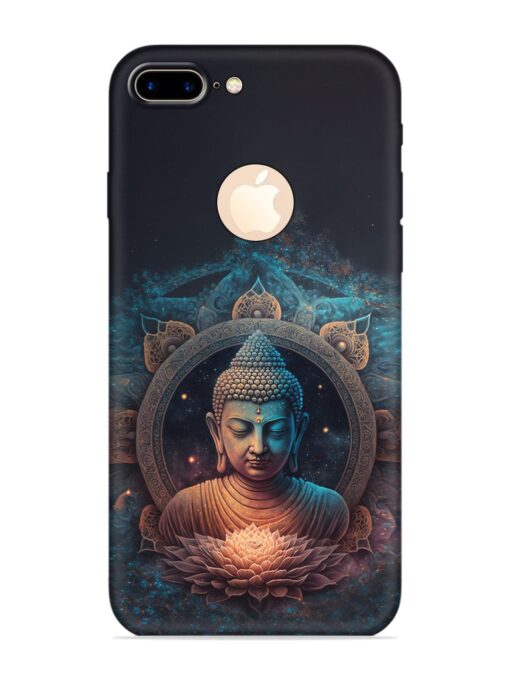 Gautam Buddha Embossed Soft Silicone Case for Apple Iphone 7 Plus (Logo Cut)