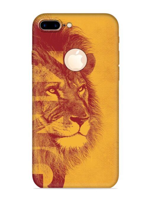 Gold Lion Crown Art Embossed Soft Silicone Case for Apple Iphone 7 Plus (Logo Cut)