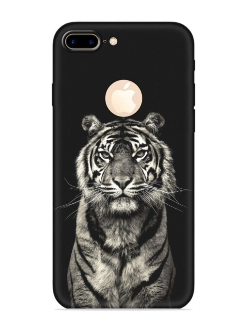 Tiger Art Embossed Soft Silicone Case for Apple Iphone 7 Plus (Logo Cut)