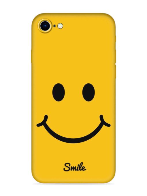 Yellow Smiley Embossed Soft Silicone Case for Apple Iphone 8 Zapvi