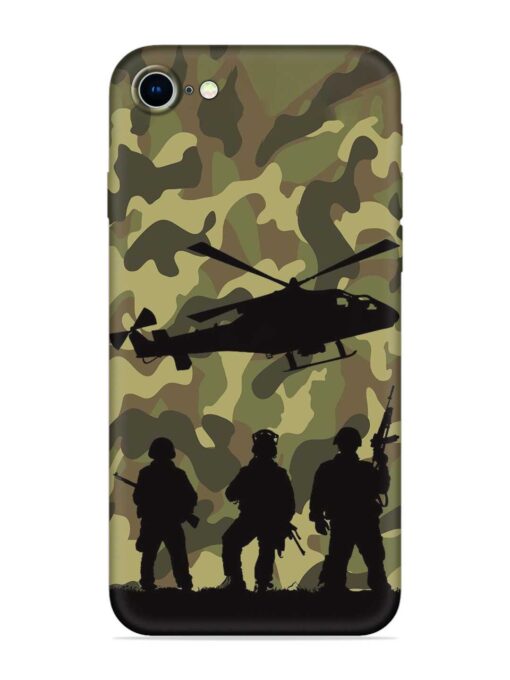 Army Heros Embossed Soft Silicone Case for Apple Iphone 8