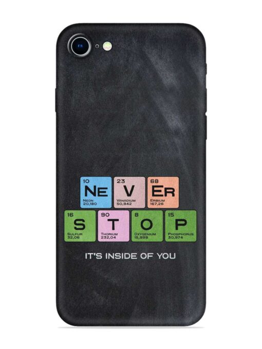 Never Stop It'S Inside Of You Embossed Soft Silicone Case for Apple Iphone 8