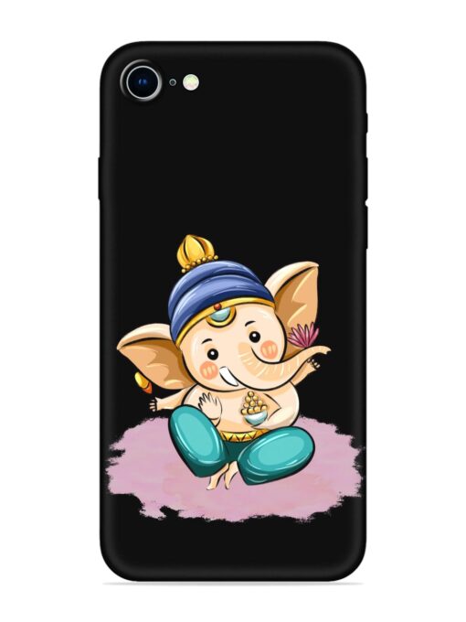 Bal Ganesh Vector Art Embossed Soft Silicone Case for Apple Iphone 8 Zapvi