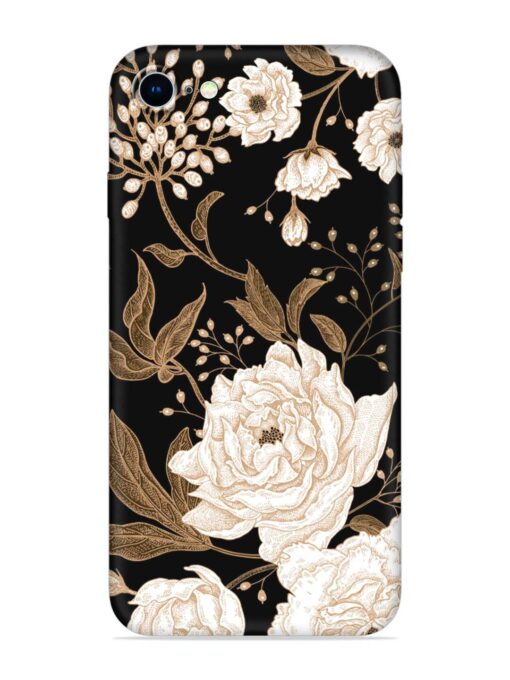 Peonies Roses Floral Embossed Soft Silicone Case for Apple Iphone 8 Zapvi