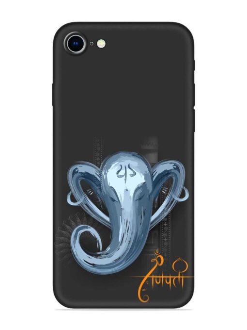 Illustration Lord Ganpati Embossed Soft Silicone Case for Apple Iphone 8 Zapvi