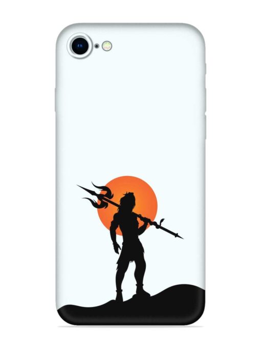 Lord Mahadev Trendy Embossed Soft Silicone Case for Apple Iphone 8