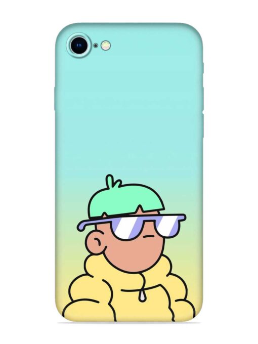 Doodles Cool Character Embossed Soft Silicone Case for Apple Iphone 8 Zapvi