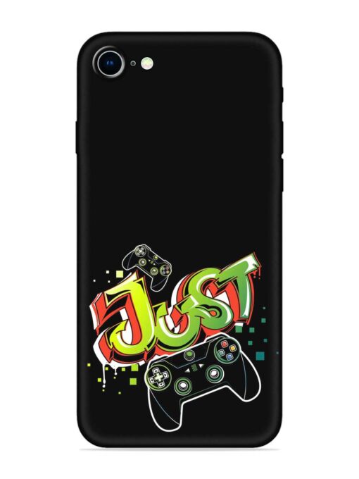 Graffiti Gamepad Illustration Embossed Soft Silicone Case for Apple Iphone 8