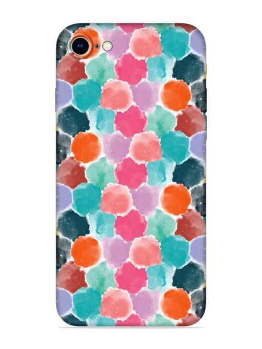 Colorful Seamless Pattern Embossed Soft Silicone Case for Apple Iphone 8