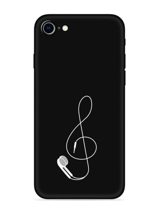 Music Earphone Vector Embossed Soft Silicone Case for Apple Iphone 8