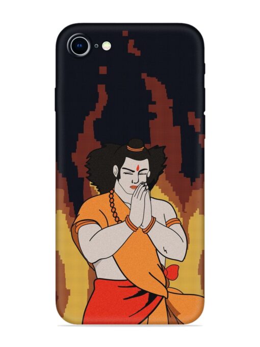 Shree Ram Vector Embossed Soft Silicone Case for Apple Iphone 8