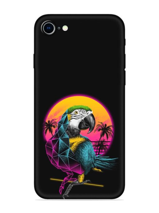 Rad Parrot Embossed Soft Silicone Case for Apple Iphone 8 Zapvi