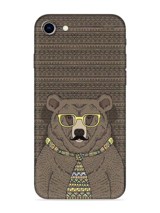 Grizzly Bear Embossed Soft Silicone Case for Apple Iphone 8