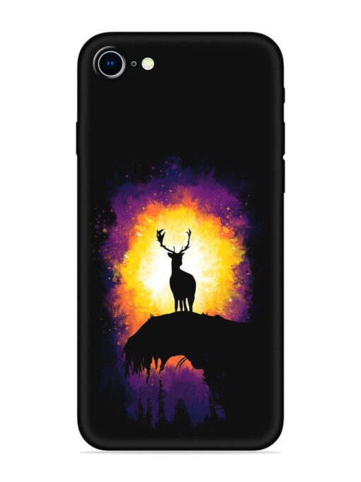 Elk Animal Art Embossed Soft Silicone Case for Apple Iphone 8 Zapvi