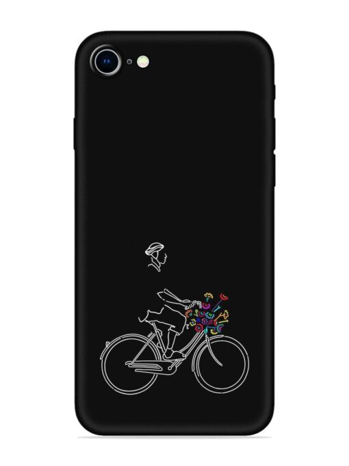 Minimalist Cycle Art Embossed Soft Silicone Case for Apple Iphone 8