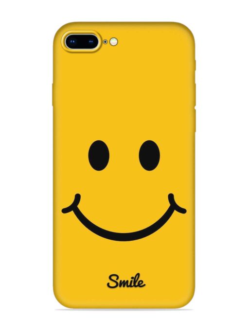 Yellow Smiley Embossed Soft Silicone Case for Apple Iphone 8 Plus Zapvi