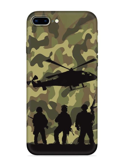 Army Heros Embossed Soft Silicone Case for Apple Iphone 8 Plus Zapvi