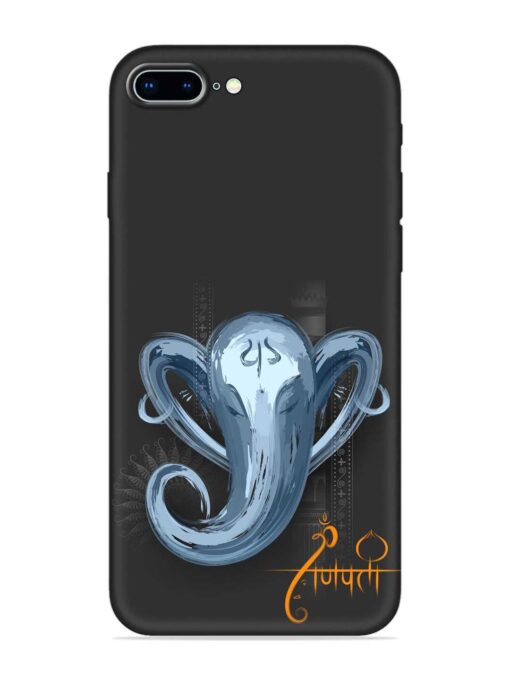 Illustration Lord Ganpati Embossed Soft Silicone Case for Apple Iphone 8 Plus Zapvi