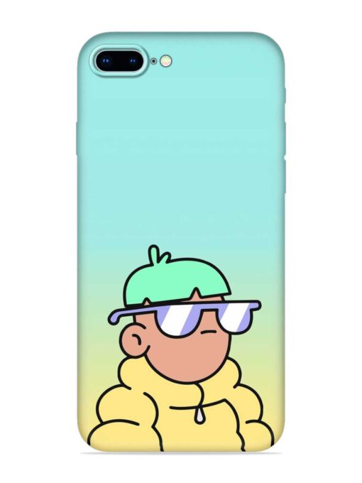 Doodles Cool Character Embossed Soft Silicone Case for Apple Iphone 8 Plus Zapvi