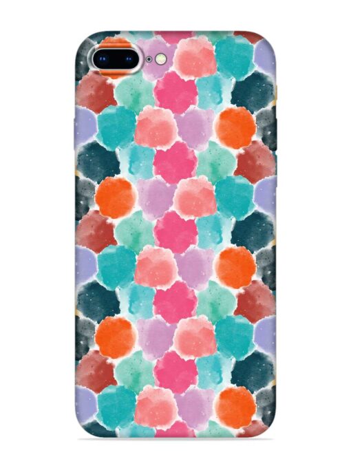 Colorful Seamless Pattern Embossed Soft Silicone Case for Apple Iphone 8 Plus Zapvi