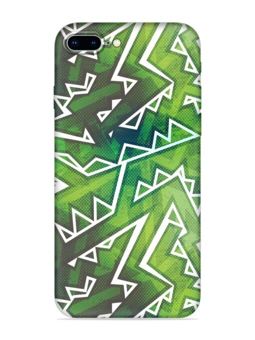 Green Graffiti Seamless Embossed Soft Silicone Case for Apple Iphone 8 Plus Zapvi