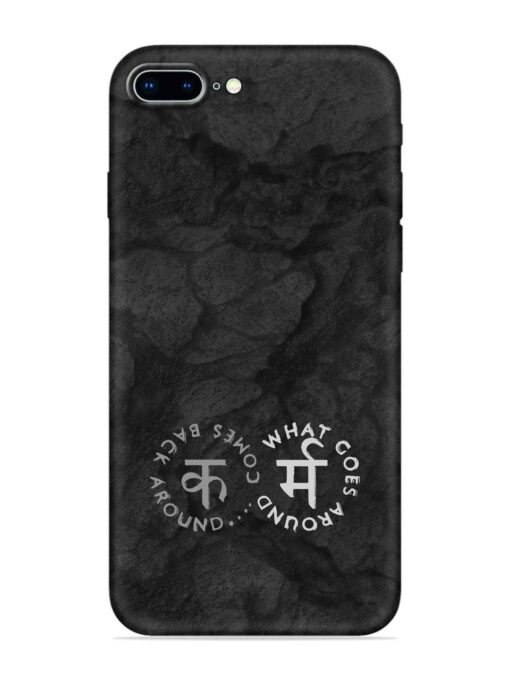 Karma Hindi Word Embossed Soft Silicone Case for Apple Iphone 8 Plus Zapvi