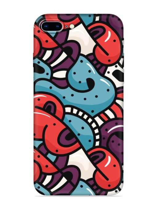 Seamless Backdrop Colorful Embossed Soft Silicone Case for Apple Iphone 8 Plus Zapvi