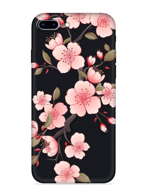 Cherry Blossom Embossed Soft Silicone Case for Apple Iphone 8 Plus Zapvi