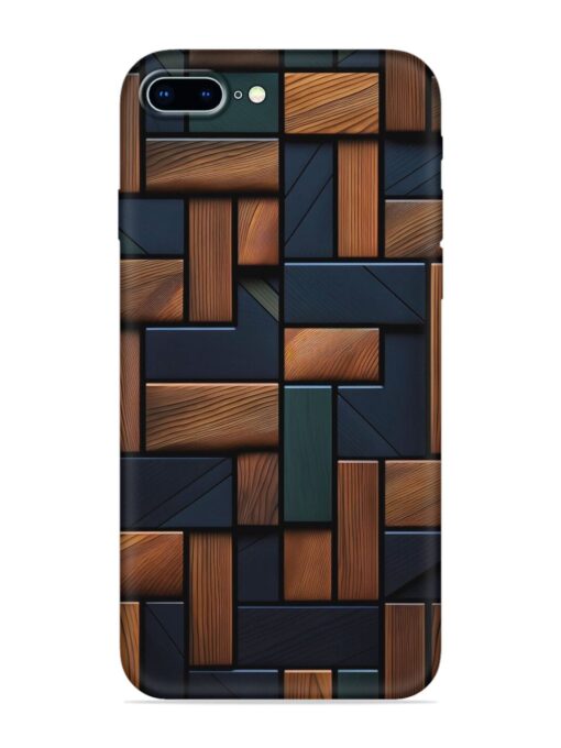 Wooden Background Cubes Embossed Soft Silicone Case for Apple Iphone 8 Plus Zapvi