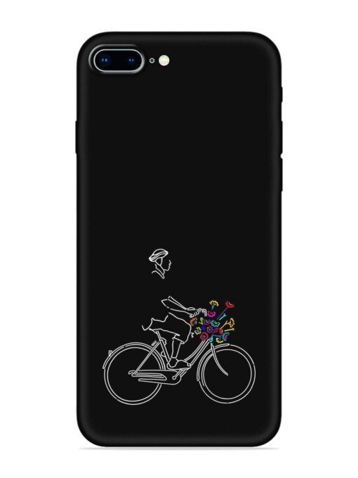 Minimalist Cycle Art Embossed Soft Silicone Case for Apple Iphone 8 Plus Zapvi