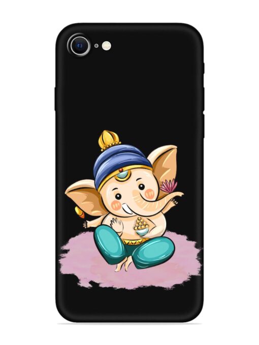 Bal Ganesh Vector Art Embossed Soft Silicone Case for Apple Iphone Se (2020) Zapvi