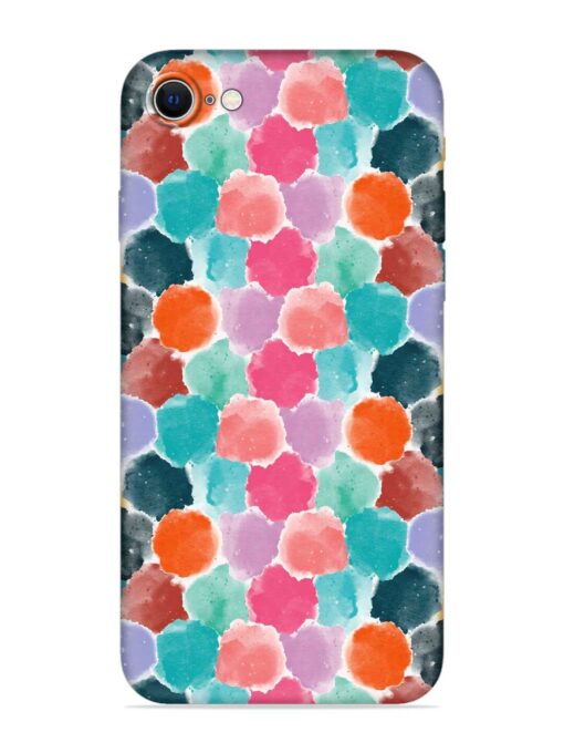 Colorful Seamless Pattern Embossed Soft Silicone Case for Apple Iphone Se (2020)