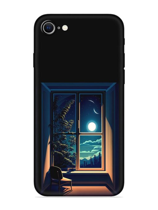 Night View At Window Embossed Soft Silicone Case for Apple Iphone Se (2020)