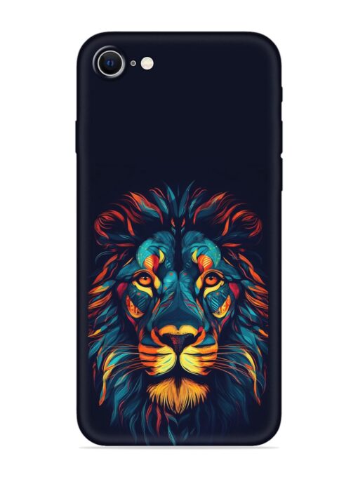 Colorful Lion Embossed Soft Silicone Case for Apple Iphone Se (2020)