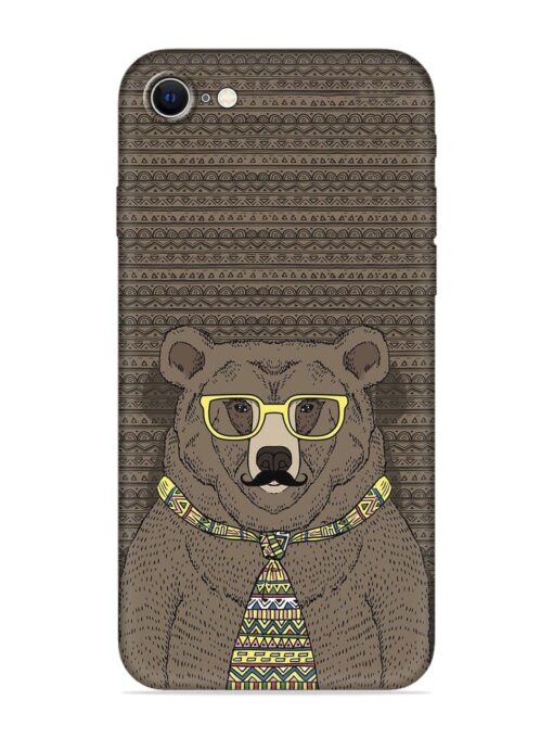 Grizzly Bear Embossed Soft Silicone Case for Apple Iphone Se (2020)