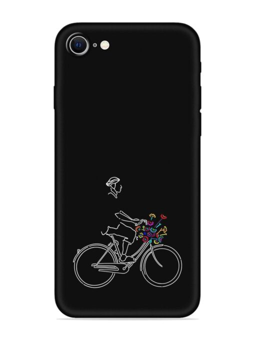 Minimalist Cycle Art Embossed Soft Silicone Case for Apple Iphone Se (2020) Zapvi