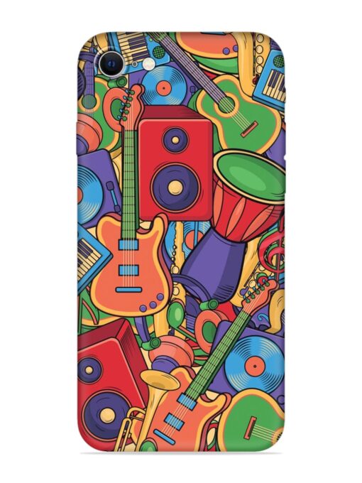 Colorful Music Art Embossed Soft Silicone Case for Apple Iphone Se (2020) Zapvi